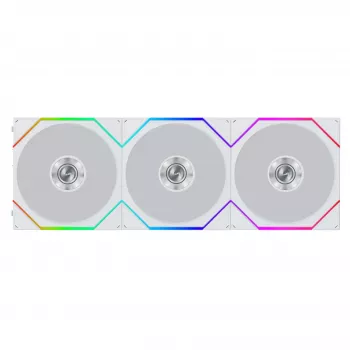 Lian Li UNI FAN TL FLEX Wireless ARGB Reverse Blade 120 mm fläkt 3-pack med kontroller - vit