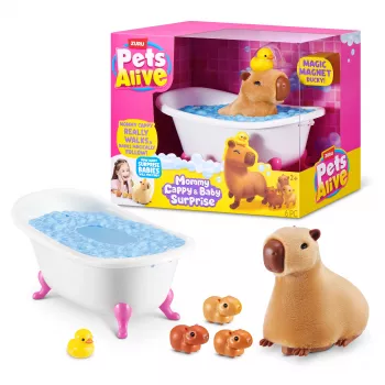 ZURU Pets Alive Mommy Capybara and Baby Surprise interaktiv leksak