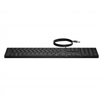 HP Desktop 320K trådbundet USB-tangentbord, italiensk layout, fullstorlek, platta tangenter, svart, Smart Buy