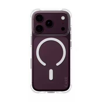 CARE by PanzerGlass Samba skal för iPhone 17/18 Pro transparent vit MagSafe