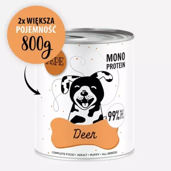 Paka Zwierzaka Pepe Jeleń våtmat för hundar med hjort 800g