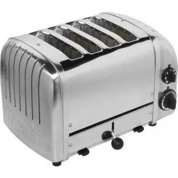 Dualit Vario 47030 4-slot brödrost, polerat rostfritt stål, 2200 W, extra breda slitsar, upptining- & bagel-funktioner