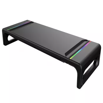 ANTEC MS100 CyberDeck RGB laptop- och monitorställ med USB-hubb
