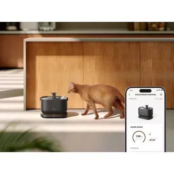 Petlibro Dockstream app-vattenfontän, svart