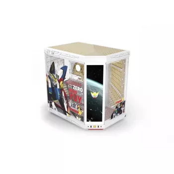 HYTE Y70 Touch Infinite Gundam Wing Edition mid-tower-chassi, dubbelt härdat glas, 4K-pekskärm, vit