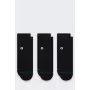 Stance Icon Quarter 3-pack strumpor - svart
