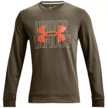 Under Armour UA Rival Terry Logo Crew herrsweatshirt skogsgrön