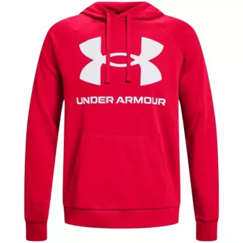 Under Armour herr Rival Fleece Big Logo hoodie röd