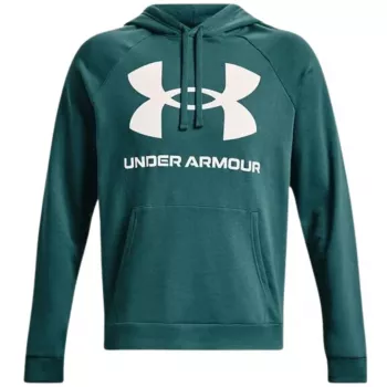 Under Armour herr Rival Fleece Big Logo hoodie HD Green 1357093 722