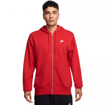 Nike Club BB Full-Zip Hoodie herr University Red FN3861 657 storlek L
