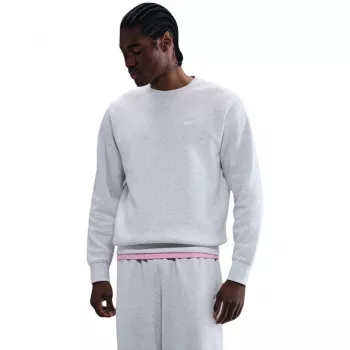 Nike herr Club Fleece sweatshirt med rundhals mörkgrå melerad storlek L