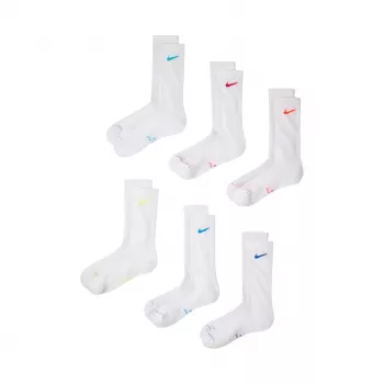 Nike Everyday Elevated 6-pack crew-strumpor vit 35-37,5