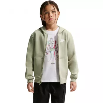 Nike Sportswear Club Fleece barn huva med dragkedja i Barely Green, L