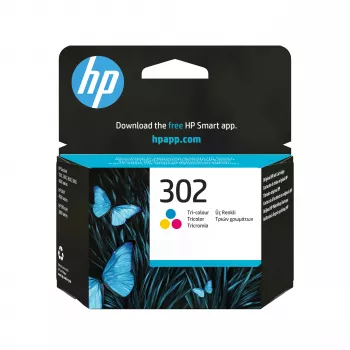 HP 302 original bläckpatron, trefärg (cyan, magenta, gul) - standardkapacitet