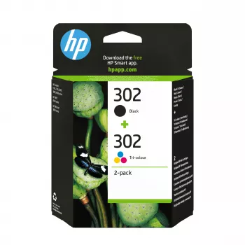 HP 302 2-pack svart/trefärg original bläckpatroner