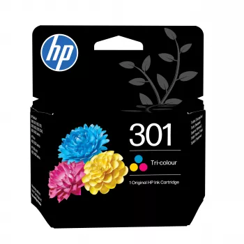 HP 301 original bläckpatron (trefärg, cyan, magenta, gul) - standardkapacitet