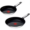 Tefal Emotion stekpannset i rostfritt stål, 2 delar, 24/28 cm