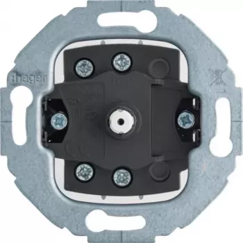 Hager WDE387603 infälld vridväxelströmbrytareinsats, 10 AX, 250 V, vit