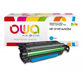 ARMOR OWA kompatibel tonerkassett för HP CF451A cyan (10 500 sidor)