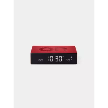 Lexon Flip Premium Double-Sided Alarm Clock Red LR152R