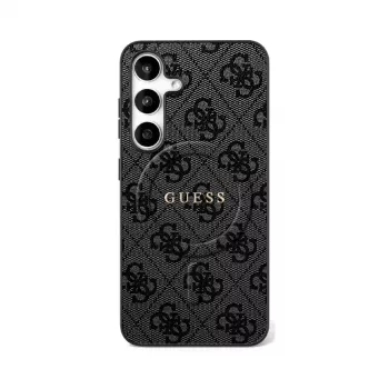 GUESS 4G Ring Classic Logo MagSafe-skal för Samsung Galaxy S25 FE - svart