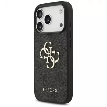 GUESS 4G Big Logo skyddsskal för iPhone 17 Pro / 18 Pro – svart