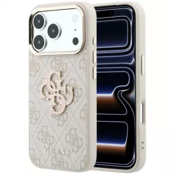 GUESS 4G & Big Resin Logo skal för iPhone 17 Pro / 18 Pro – rosa