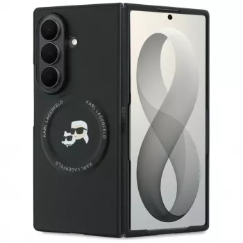 Karl Lagerfeld Karl & Choupette Pins MagSafe-skal för Samsung Galaxy Z Fold 8 Ultra – svart
