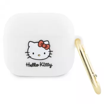 Hello Kitty HKA33DKHSH AirPods 3-skal vitt silikon 3D Kitty-huvud