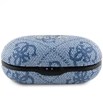 GUESS GUTWSP4EGB True Wireless Bluetooth-hörlurar med laddningsdocka, ENC, blå metall