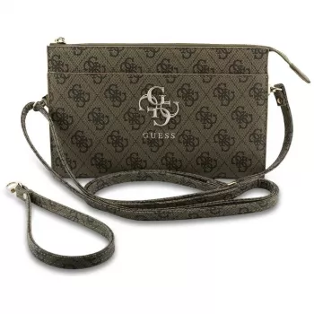 Guess Phone Pouch 4G Big Logo – brun crossbody-väska med kortfack
