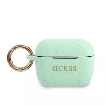 GUESS GUACAPSILGLGN AirPods Pro-skal grönt silikon glitter