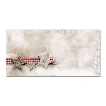 Sigel DU049 Christmas envelope DIN long (DL, 110 x 220 mm), Winter Chalet, brown/red, 90 g/m²