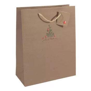 SIGEL GT040 julpresentpåsar med äppelmotiv, 26 x 33 cm, 5-pack