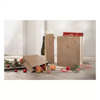 SIGEL GT040 julpresentpåsar med äppelmotiv, 26 x 33 cm, 5-pack