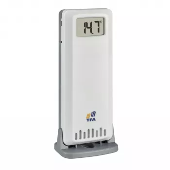 TFA 30.3900.02 ID-A0 trådlös temperatur- och fuktighetssensor, 868 MHz, vit