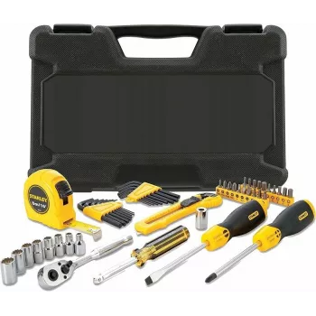 STANLEY STMT0-74864 51-delat verktygsset med 1/4 inch och 1/2 inch hylsnycklar och kombinationsnycklar i plastlåda