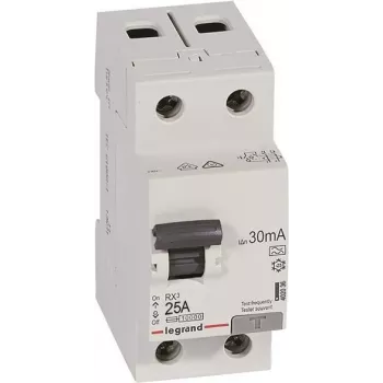 Legrand 402036 RX3 jordfelsbrytare 25A 2-polig 30mA typ A 230V AC 2 moduler