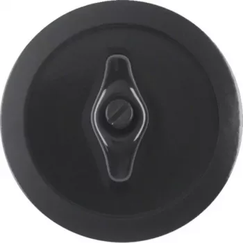 Hager WTW1000BG mittplatta med vred, serie 1930, glansig svart