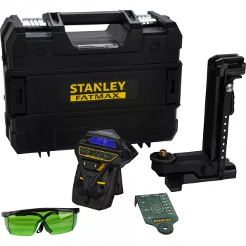Stanley FatMax X3G 360° Green Beam 3-plans laser med TSTAK-väska, 35m räckvidd, 10.8V Li-Ion