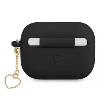 GUESS GUAPLSCHSK AirPods Pro-fodral svart silikon Charm Heart Collection