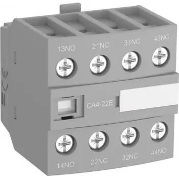 ABB CA4-40E hjälpkontaktblock, 4 NO, frontmontering, skruvklämmor