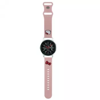 Hello Kitty universellt silikonarmband 22 mm rosa Kitty Head-design
