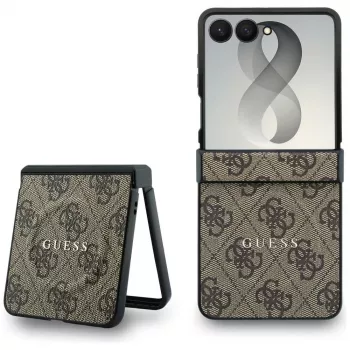 GUESS 4G Classic MagSafe-skal för Samsung Galaxy Z Flip5 – brun