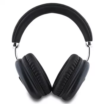 GUESS Bluetooth 5.3 over-ear-hörlurar med metallisk triangel logo – svart