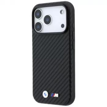 BMW M Carbon Metal Logo MagSafe-skal för iPhone 18 Pro Max / 17 Pro Max – svart