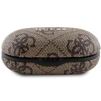 Guess GUTWSP4EGW True Wireless-hörlurar med laddningsfodral, Bluetooth 5.3, ENC, brun 4G Metal