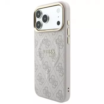 GUESS Embossed 4G Classic MagSafe-skal för iPhone 17 Pro / 18 Pro – rosa