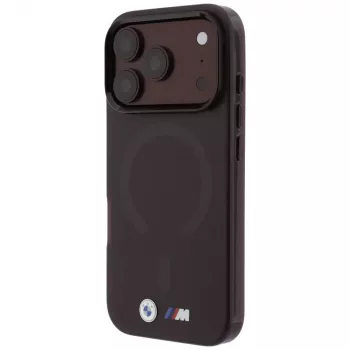 BMW M IML Frosted Metal Logo & Trims MagSafe-skal för iPhone 18 Pro Max / 17 Pro Max – burgundy