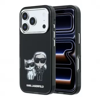 Karl Lagerfeld Karl & Choupette Bodies Sketch Print MagSafe-skal för iPhone 18 Pro Max / 17 Pro Max – svart